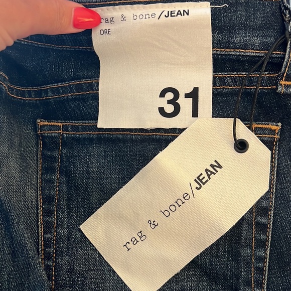 🆕 NEW with tags rag & bone of New York DRE JEANS in Dark Denim Snoqualmie sz 31 - Picture 3 of 9